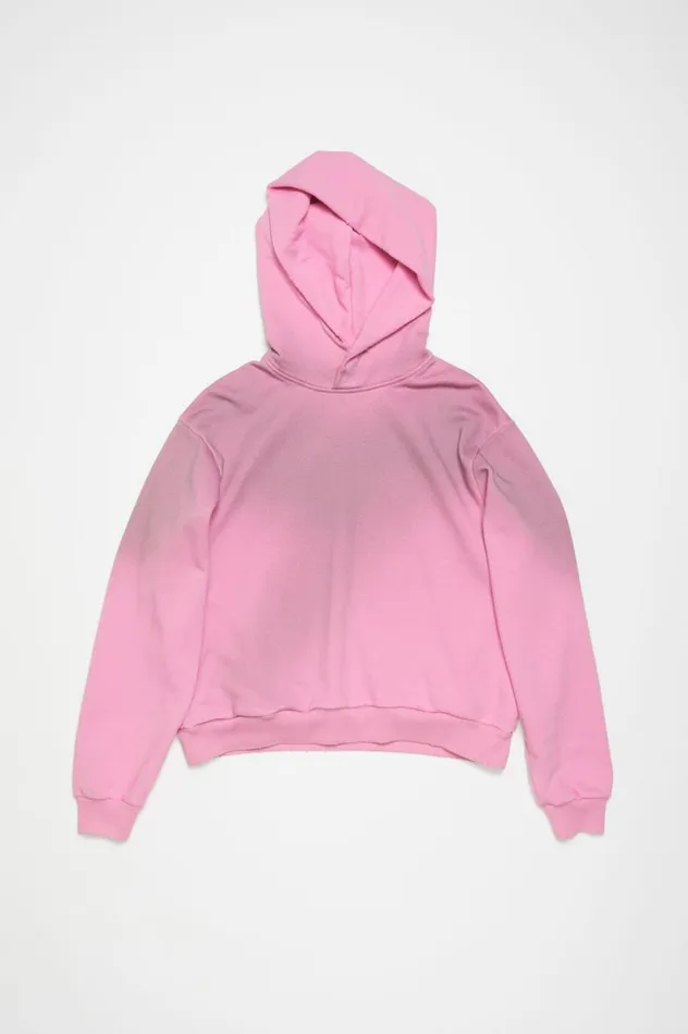 Acne Studios Logo Hooded Sweater Cotton Candy Pink Men Sweatshirts