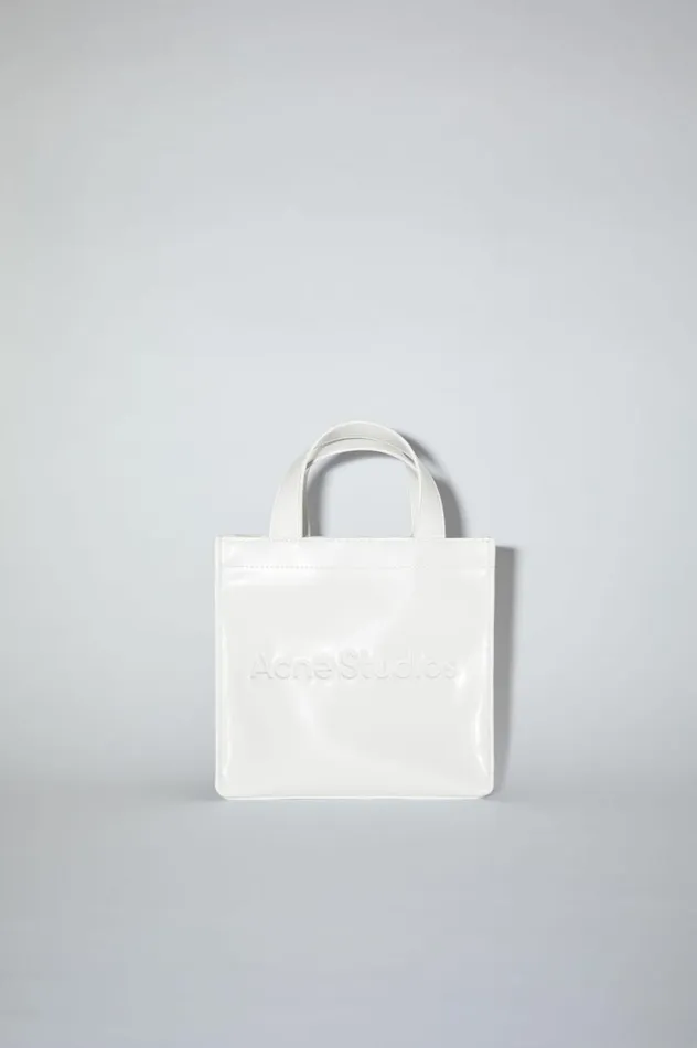 Acne Studios Logo Mini Shoulder Tote Bag White Men Bags