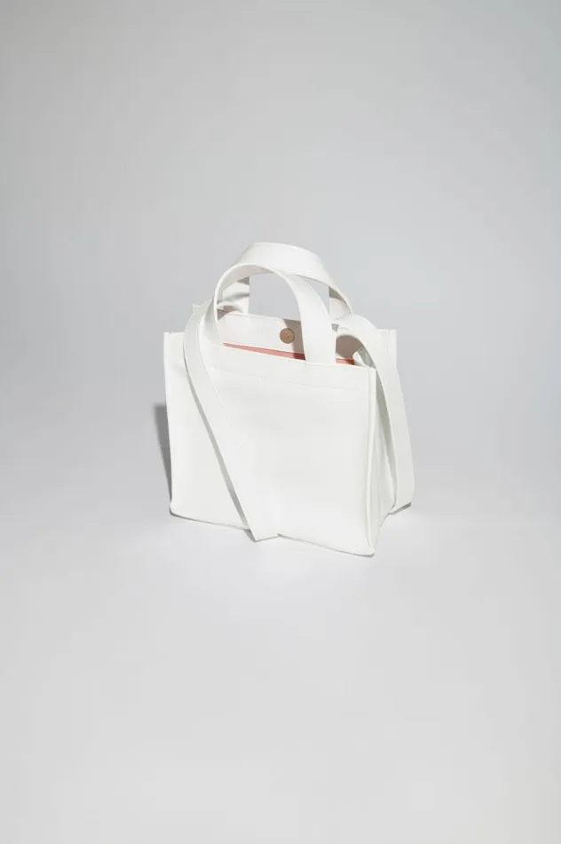 Acne Studios Logo Mini Shoulder Tote Bag White Men Bags