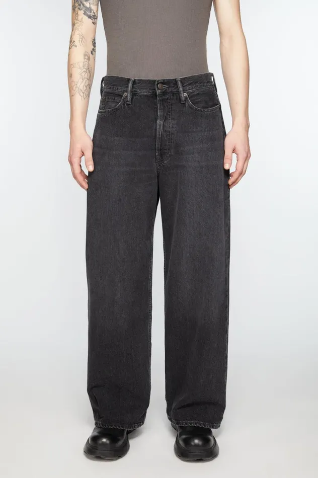 Acne Studios Loose Fit Jeans 8211 1981M Black Men Jeans