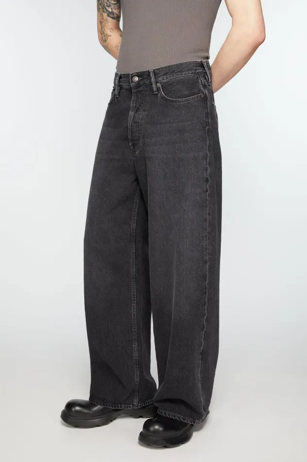 Acne Studios Loose Fit Jeans 8211 1981M Black Men Jeans