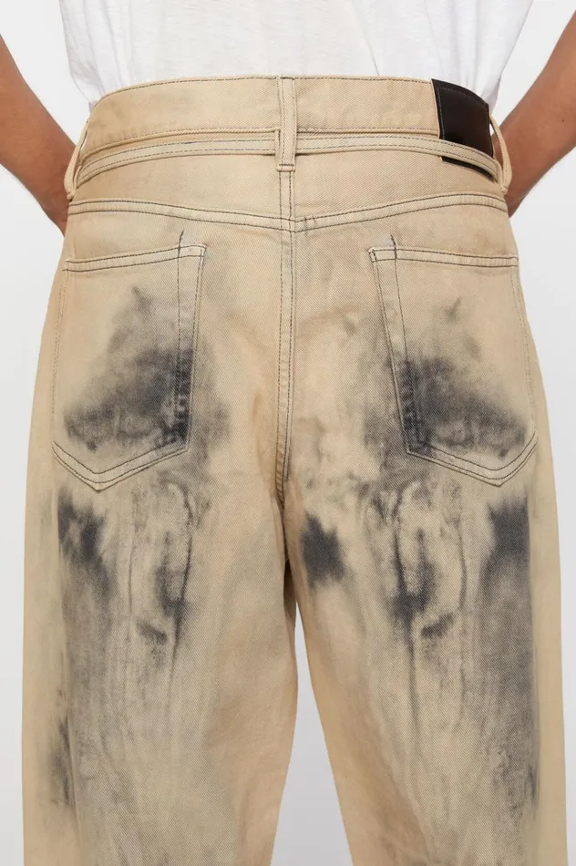 Acne Studios Loose Fit Jeans 8211 1991 Toj Beigeblack Men Jeans
