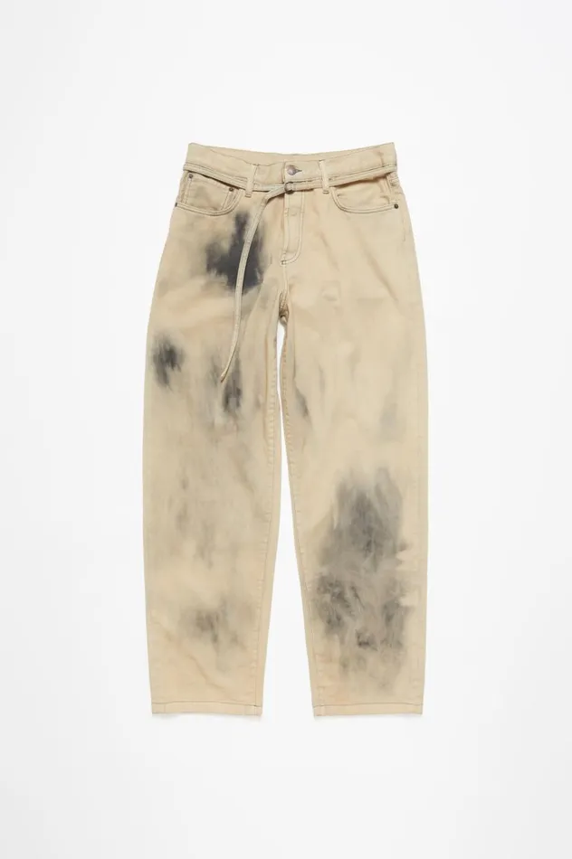 Acne Studios Loose Fit Jeans 8211 1991 Toj Beigeblack Men Jeans