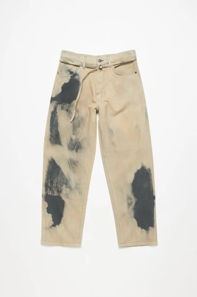 Acne Studios Loose Fit Jeans 8211 1991 Toj Beigeblack Men Jeans