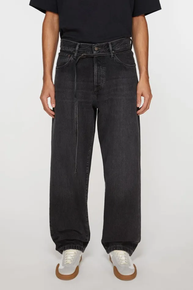 Acne Studios Loose Fit Jeans 8211 1991 Toj Black Men Jeans