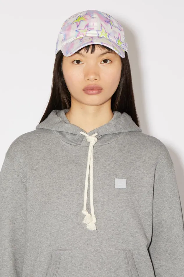 Acne Studios Micro Face Patch Cap Pale Pinkmulti Women Hats