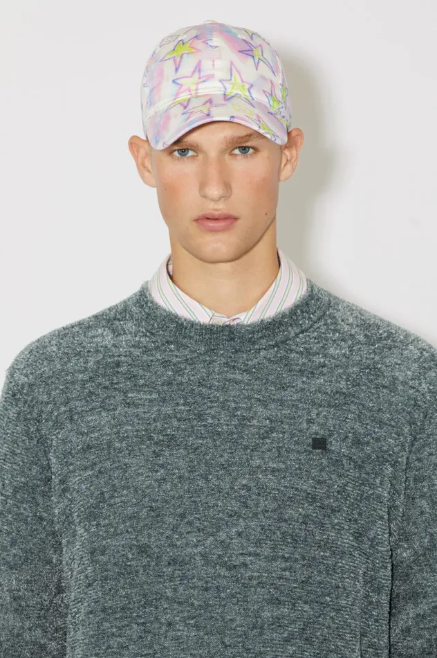 Acne Studios Micro Face Patch Cap Pale Pinkmulti Women Hats