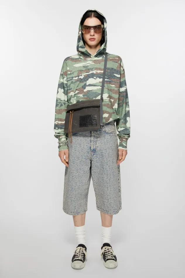 Acne Studios Mini Messenger Bag Greyblack Men Bags