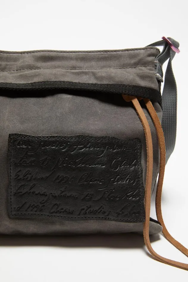 Acne Studios Mini Messenger Bag Greyblack Men Bags