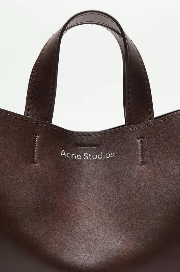Acne Studios Musubi Midi Tote Dark Brown Women Bags