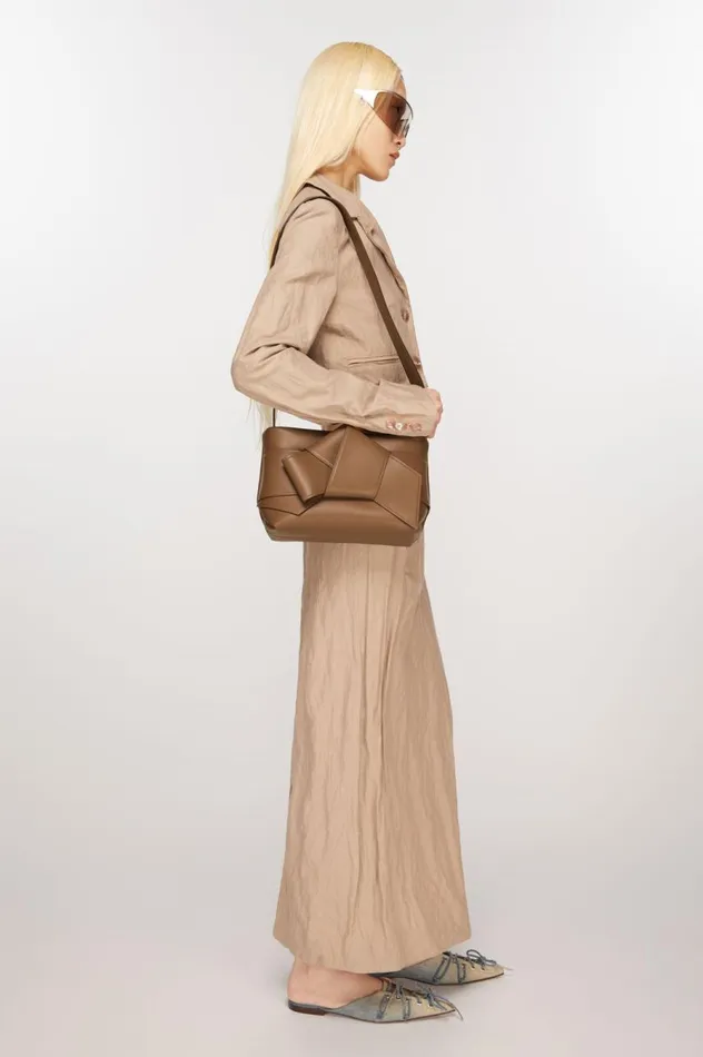 Acne Studios Musubi Shoulder Bag Camel Brown Women Bags
