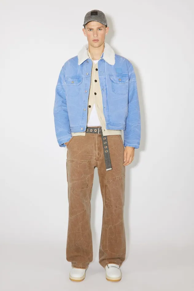 Acne Studios Padded Denim Jacket Powder Blue Women Outerwear