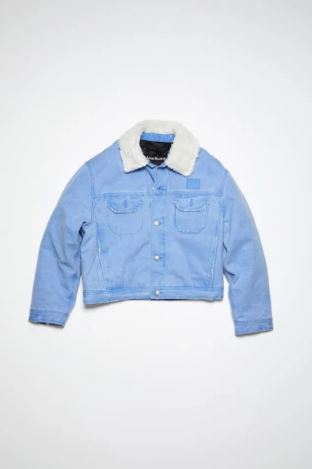 Acne Studios Padded Denim Jacket Powder Blue Women Outerwear