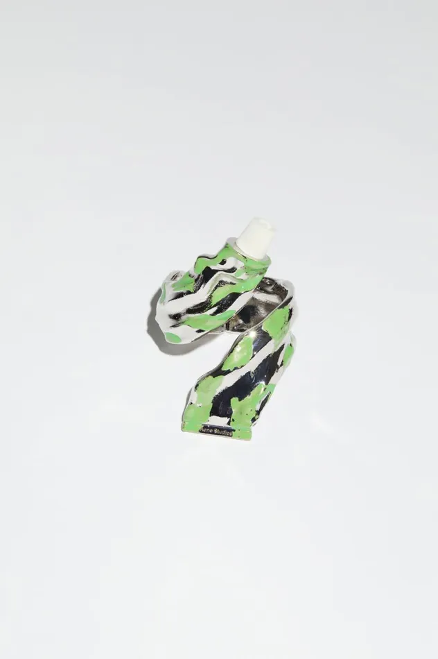 Acne Studios Paint Tube Bracelet Silvergreen Men Jewellery