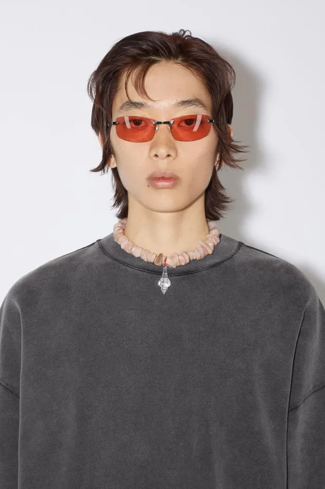 Acne Studios Patch Logo Tshirt Faded Black Men Tshirts