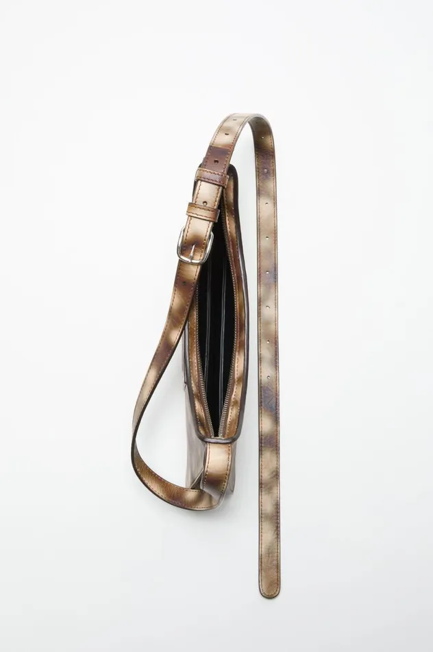 Acne Studios Platt Mini Shoulder Bag Multi Brown Men Bags