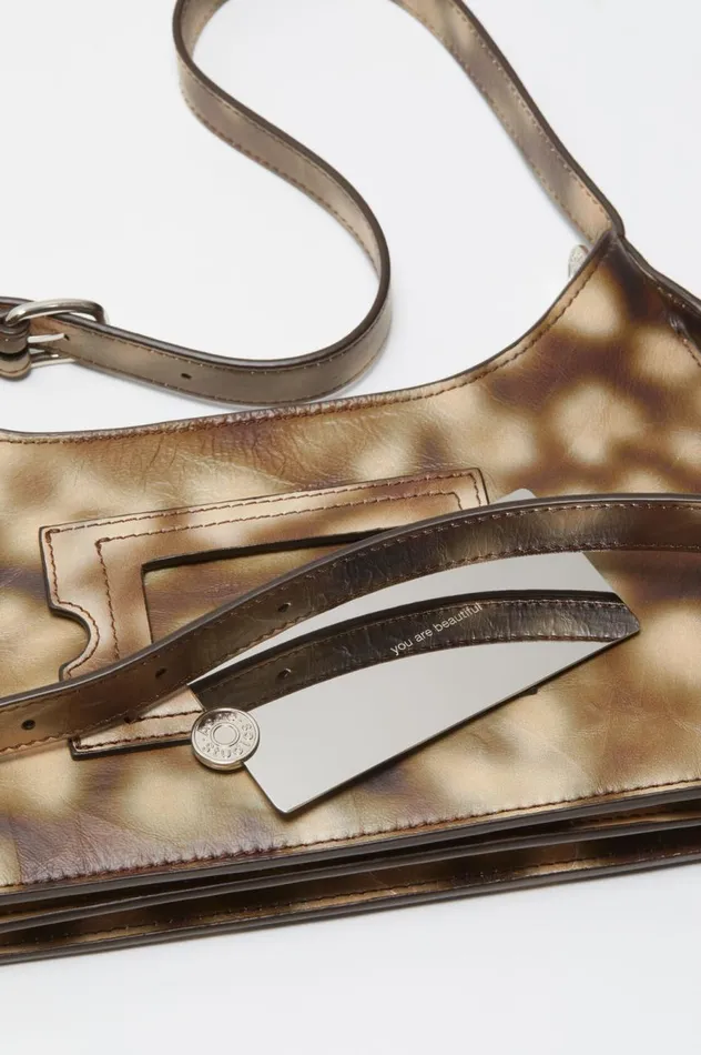 Acne Studios Platt Mini Shoulder Bag Multi Brown Men Bags
