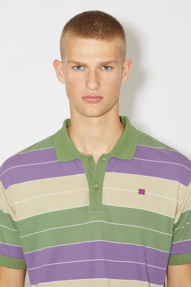 Acne Studios Polo Tshirt 8211 Regular Fit Purplegreen Women Tshirts