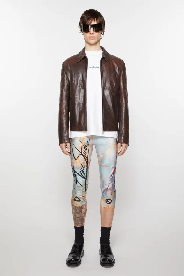 Acne Studios Print Trousers Pastel Green Men Trousers