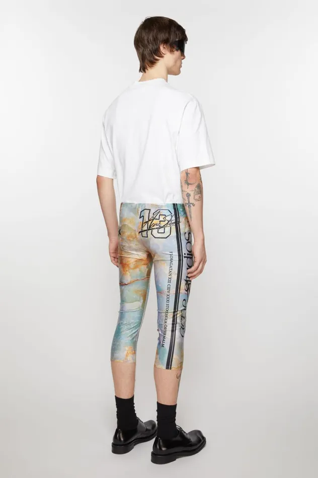 Acne Studios Print Trousers Pastel Green Men Trousers