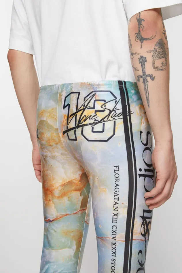 Acne Studios Print Trousers Pastel Green Men Trousers