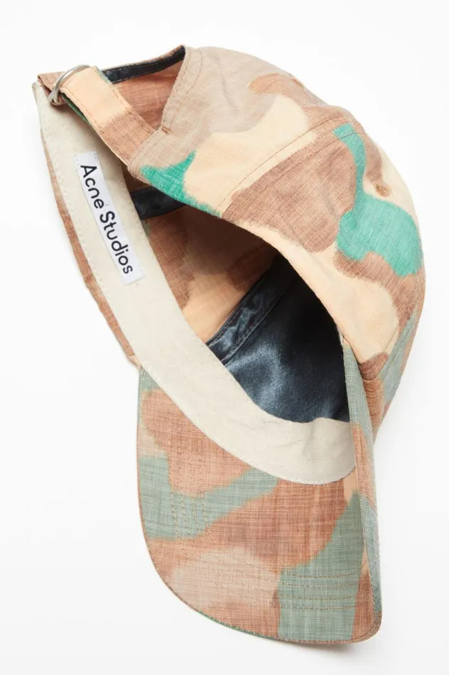 Acne Studios Printed Cap Orangegreen Men Hats