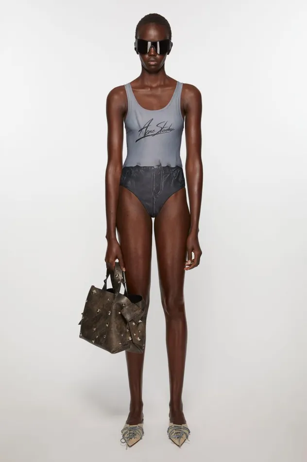Acne Studios Printed Swimsuit Black Multicolor Women Shorts