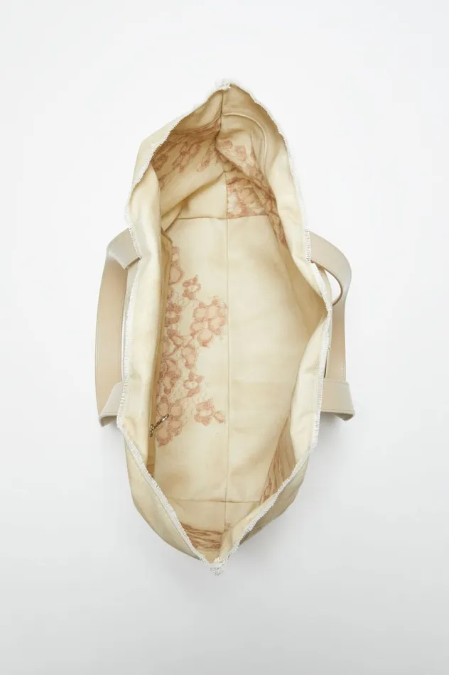 Acne Studios Printed Tote Bag Oat Beige Men Bags