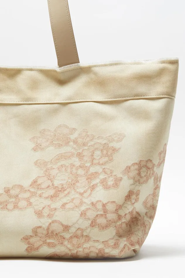 Acne Studios Printed Tote Bag Oat Beige Men Bags