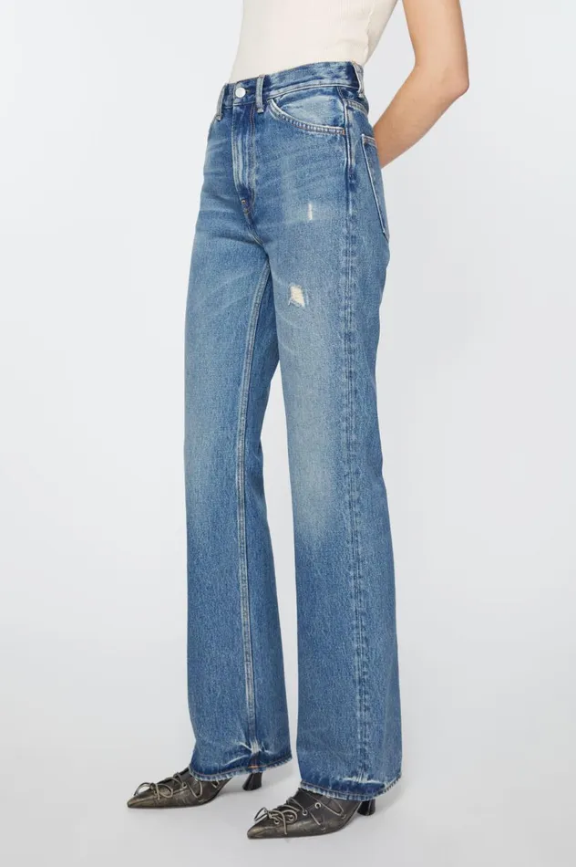 Acne Studios Regular Fit Jeans 8211 1977 Mid Blue Women Jeans