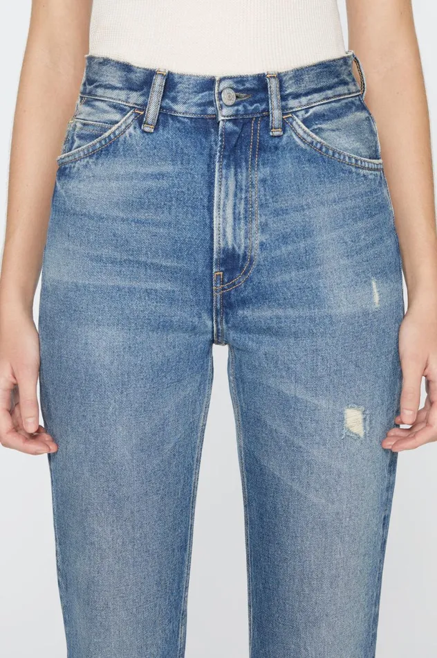 Acne Studios Regular Fit Jeans 8211 1977 Mid Blue Women Jeans