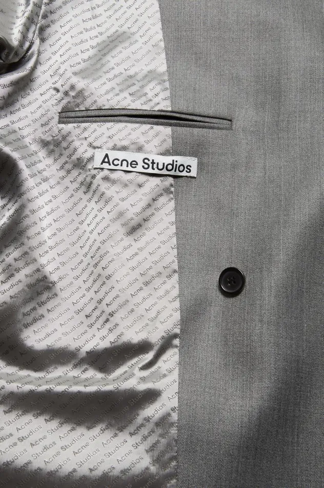 Acne Studios Relaxed Fit Suit Jacket Vintage Grey Melange Men Suit Jackets