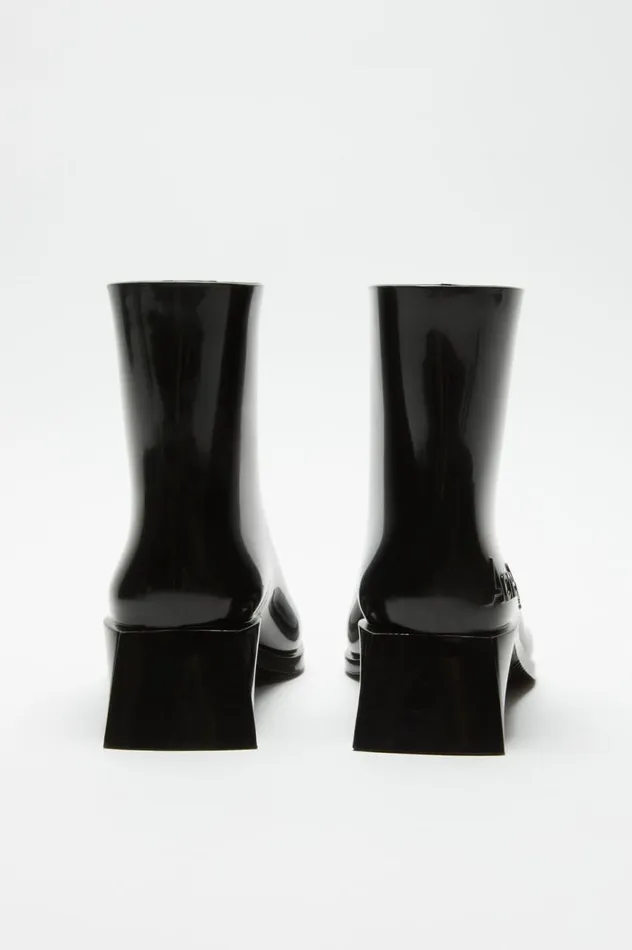 Acne Studios Rubber Ankle Boots Black Women Shoes