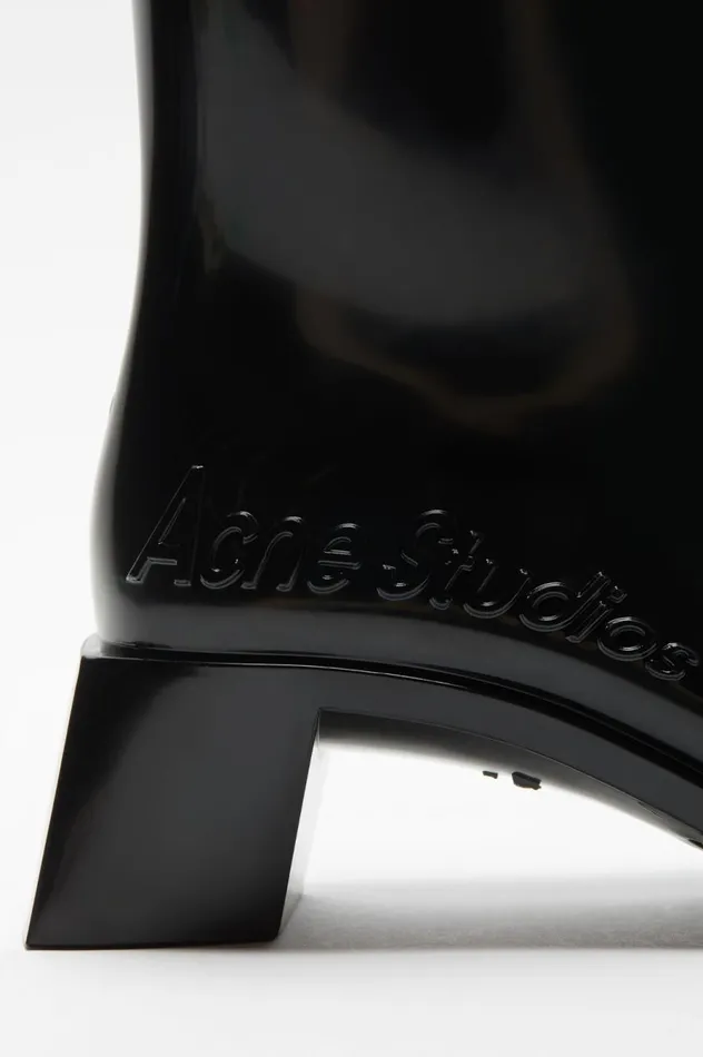 Acne Studios Rubber Ankle Boots Black Women Shoes