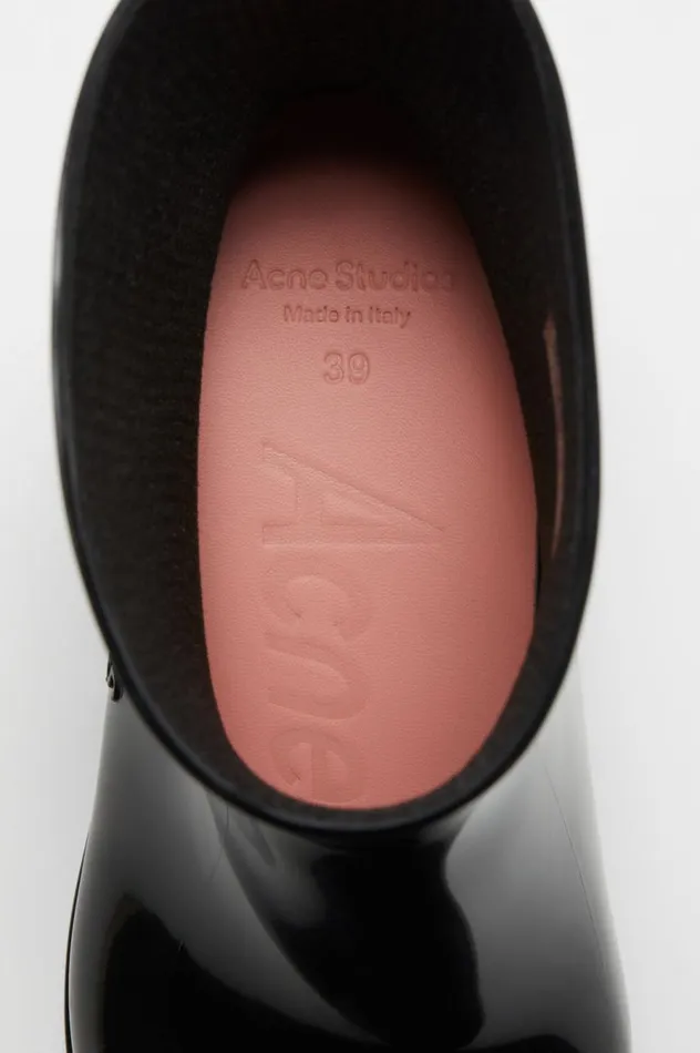 Acne Studios Rubber Ankle Boots Black Women Shoes