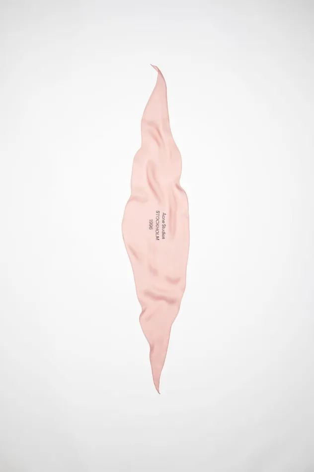 Acne Studios Silk Scarf Rose Pink Women Scarves