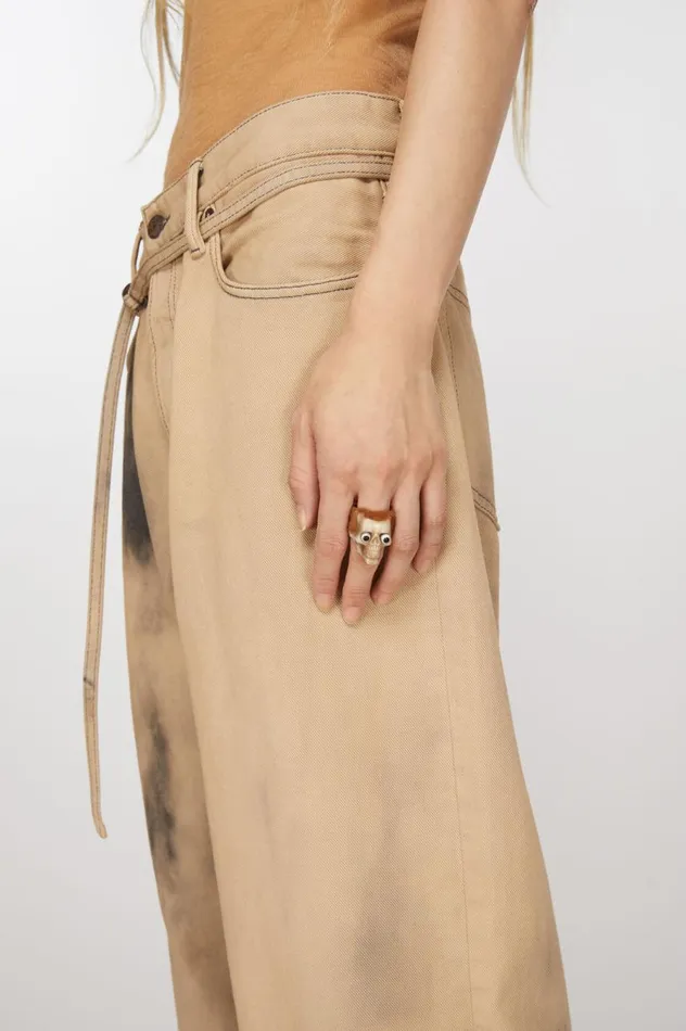 Acne Studios Skull Ring Antique Goldbrown Women Jewellery
