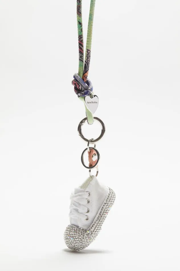 Acne Studios Sneakers Charm Keyring White Men Other Accessories