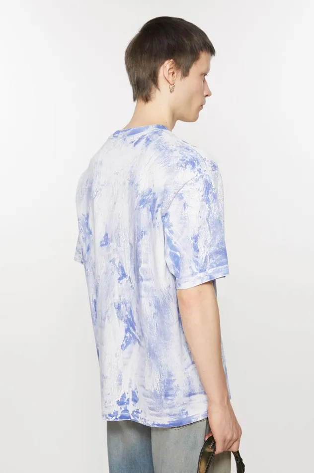 Acne Studios Tshirt Plaster Print Faded Blue Women Tshirts
