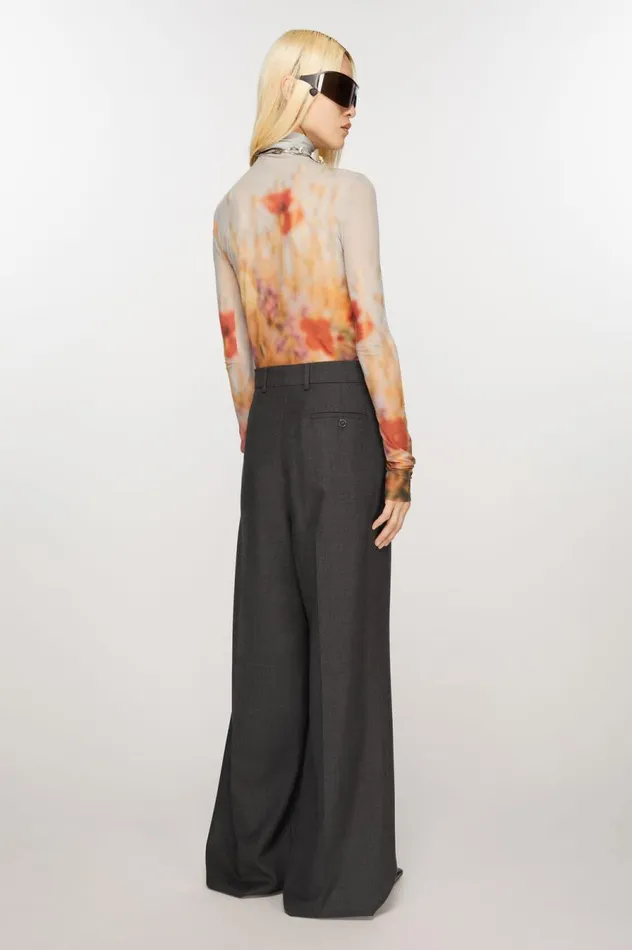 Acne Studios Tailored Wrap Trousers Grey Women Trousers