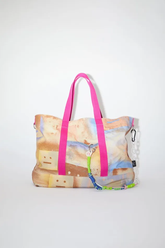Acne Studios Tote Bag Beigemulti Men Bags