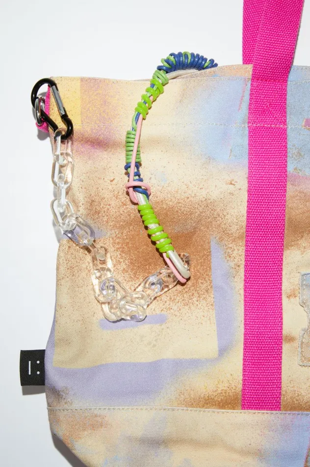 Acne Studios Tote Bag Beigemulti Men Bags