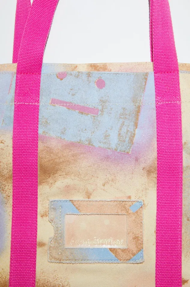 Acne Studios Tote Bag Beigemulti Men Bags