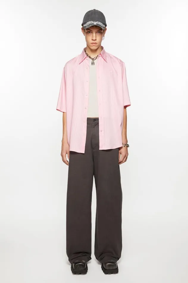 Acne Studios Twill Trousers Stone Black Men Trousers