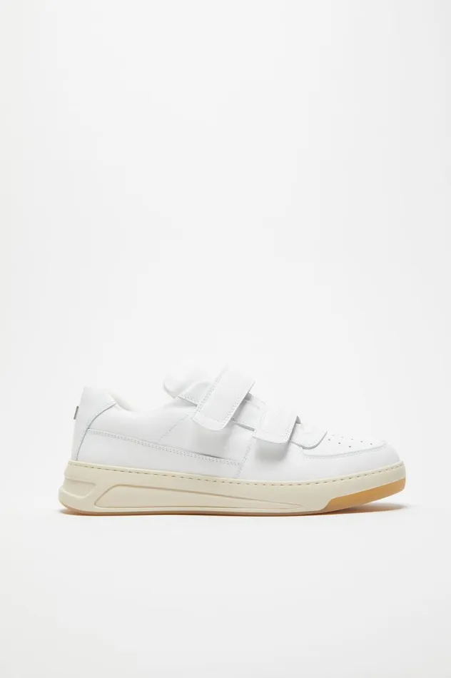 Acne Studios Velcro Strap Sneakers Optic Whiteecru Men Face Collection