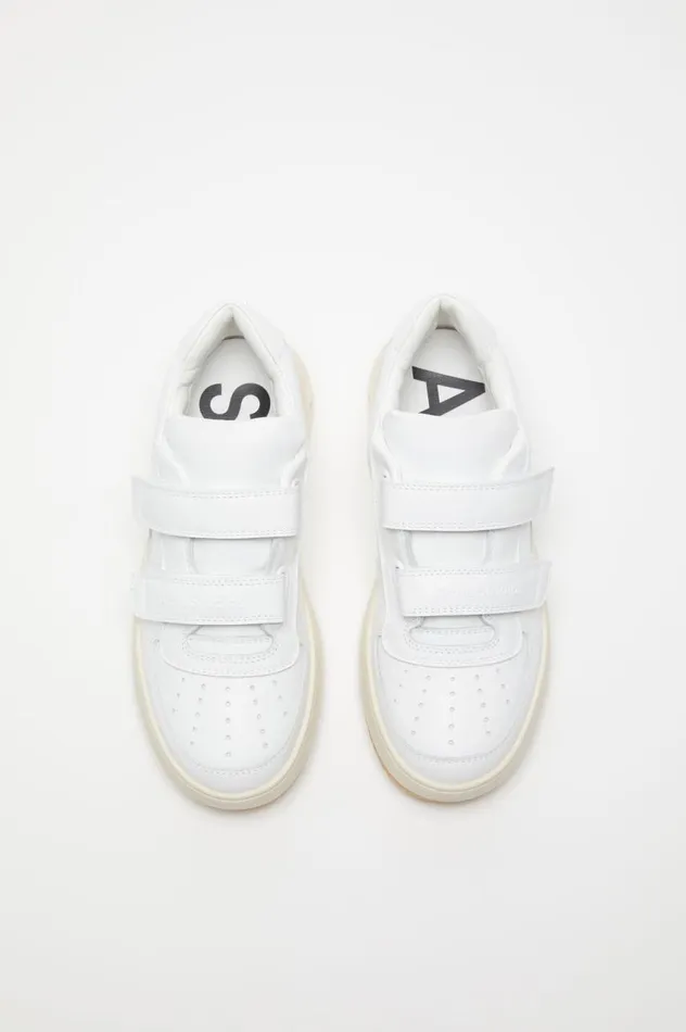 Acne Studios Velcro Strap Sneakers Optic Whiteecru Men Face Collection