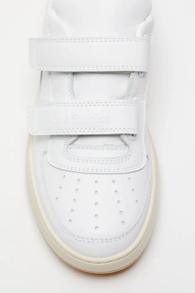 Acne Studios Velcro Strap Sneakers Optic Whiteecru Men Face Collection