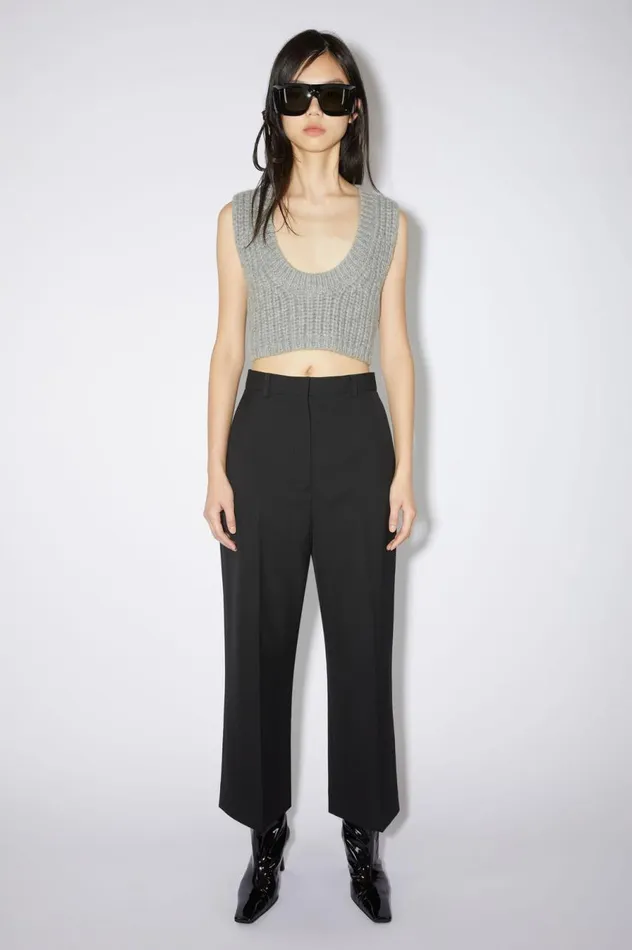 Acne Studios Wool Blend Trousers Black Women Trousers