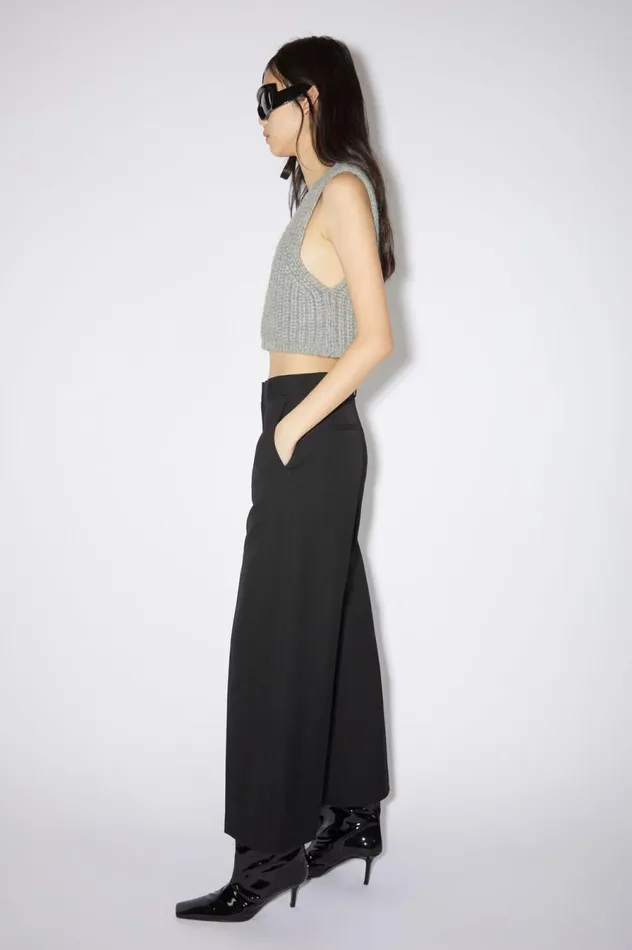 Acne Studios Wool Blend Trousers Black Women Trousers
