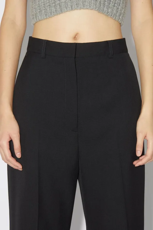Acne Studios Wool Blend Trousers Black Women Trousers